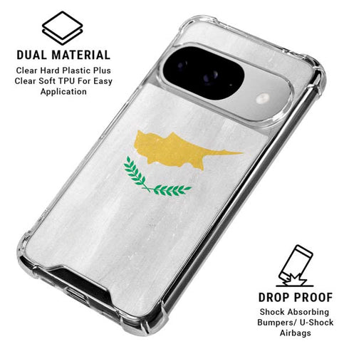 Cyprus Flag Distressed Google Pixel 10 Clear Case